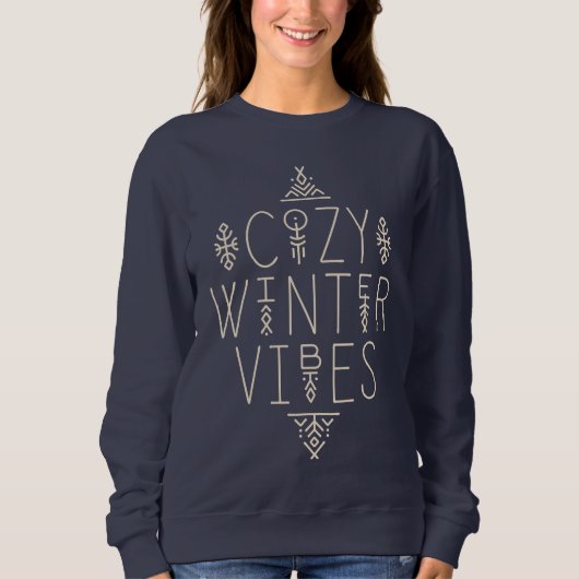Gemütliches Wintervibes Design Sweatshirt (Vorderseite)