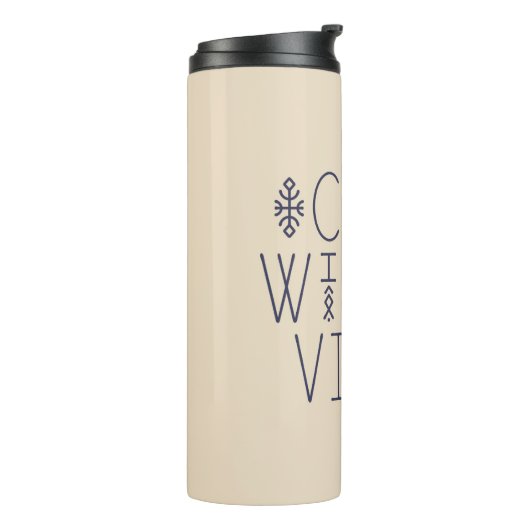 Gemütliches Wintervibes Design Thermosbecher (Nach links gedreht)