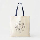 Gemütliches Wintervibes Design Tragetasche (Vorne)
