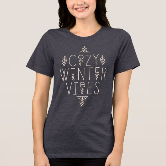 Gemütliches Wintervibes Design Tri-Blend Shirt (Vorderseite)