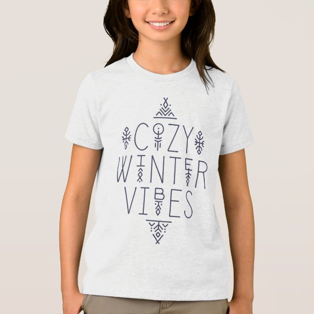 Gemütliches Wintervibes Design Tri-Blend Shirt (Vorderseite)