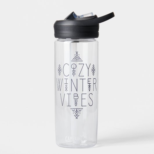 Gemütliches Wintervibes Design Trinkflasche (Links)