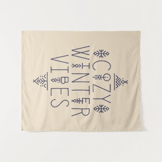 Gemütliches Wintervibes Design Wandteppich (Vorderseite (Horizontal))