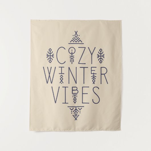 Gemütliches Wintervibes Design Wandteppich (Vorderseite)