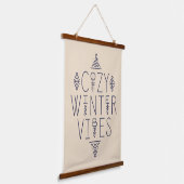 Gemütliches Wintervibes Design Wandteppich Mit Holzrahmen (Gewinkelt)