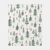 Gemütliches Winterwald-Muster Feierabend-Fleece-De Fleecedecke (Vorderseite)