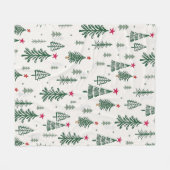 Gemütliches Winterwald-Muster Feierabend-Fleece-De Fleecedecke (Vorderseite (Horizontal))