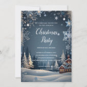 Gemütliches Winterwunderland Weihnachten Party Einladung (Vorderseite)