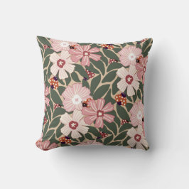 Gemütliches Woodland Ladybugs & Wildblume Earthy C Kissen