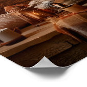 Gemütliches Zuhause-Fireplace-Szenario Poster (Ecke)