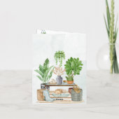 Gemütliches Zuhause-Interieur mit Pflanze Karte (Rückseite)