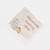 Gemütliches Zuhause Winter-Szenepapier Napkins Serviette (Ecke)