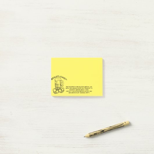 "Gemütlichkeit" Post-it Klebezettel (Auf Schreibtisch)