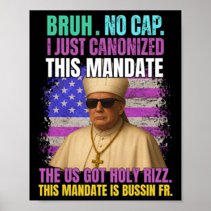 Gen A Slang Trump Als Vatikan Kirchen Papst Republ Poster