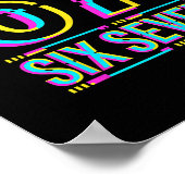 Gen Alpha Six Seven 6 7 Meme  Poster (Ecke)