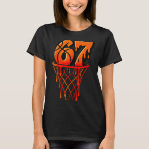 Gen Alpha Slang Kids 67 Basketball Eiscreme tropft T-Shirt