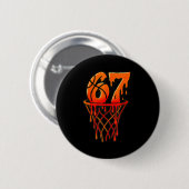 Gen Alpha Slang Kids 67 Basketball Ice Cream Drip Button (Vorne & Hinten)