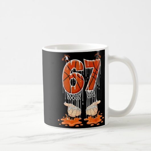 Gen Alpha Slang Kids 67 Basketball Ice Cream Drip  Kaffeetasse (Rechts)