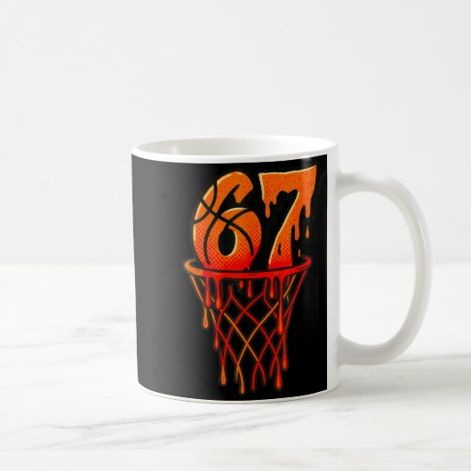 Gen Alpha Slang Kids 67 Basketball Ice Cream Drip Kaffeetasse (Rechts)