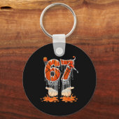 Gen Alpha Slang Kids 67 Basketball Ice Cream Drip  Schlüsselanhänger (Vorderseite)