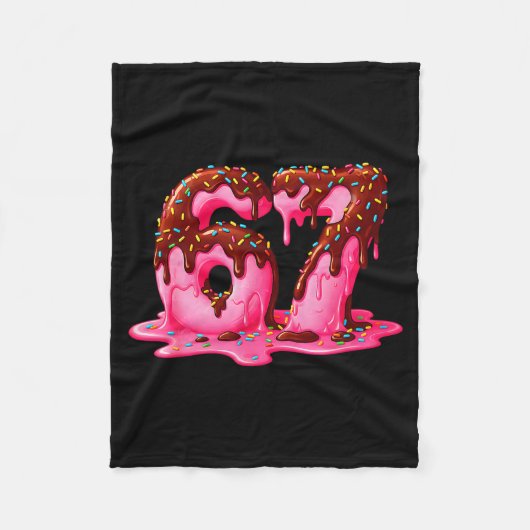 Gen Alpha Slang Kids 67 Eis Drip Six Seven  Fleecedecke (Vorderseite)