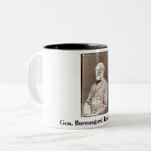 Gen. Bureaugard Burchard, CSA, Gen. Bureaugard… Zweifarbige Tasse (Vorderseite Links)
