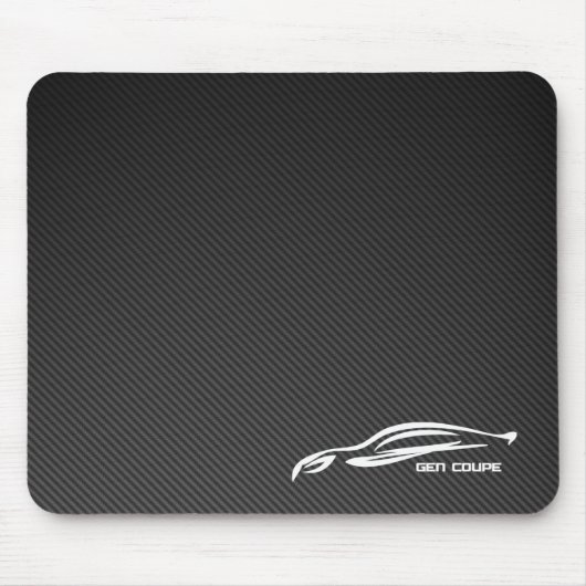 GEN-Coupé-weißes Silhouette-Logo Mousepad (Vorne)