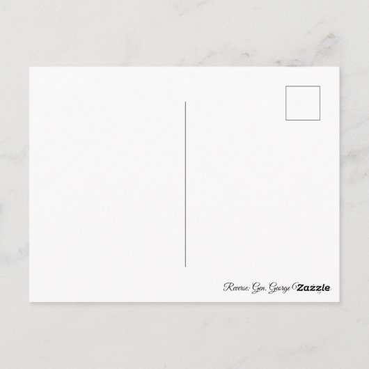 Gen George Washington Postkarte (Rückseite)