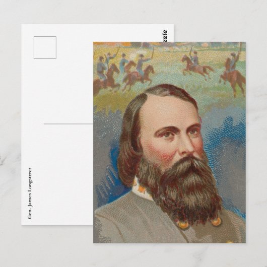Gen. James Longstreet Postkarte (Vorne/Hinten)