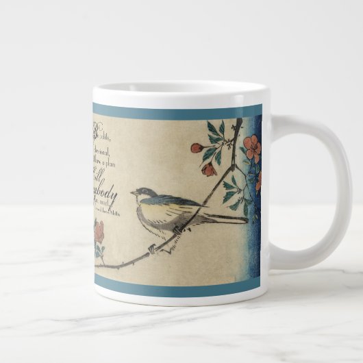 Gen James Mattis Zitat über floralen Hintergrund Jumbo-Tasse (Rechts)