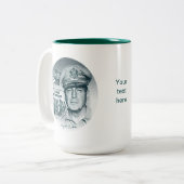 Gen. MacArthur I sind zurückgekommen (blaugrüner Zweifarbige Tasse (Vorderseite Links)