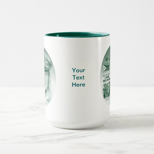 Gen. MacArthur I sind zurückgekommen (grüner Tasse (Zentrum)