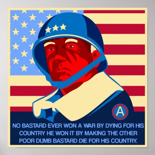 GEN Patton Zitat Poster (Vorne)