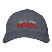 Gen U Wine REDNECK Bestickte Kappe (Vorderseite)