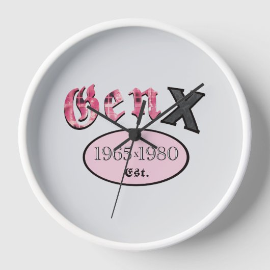 Gen X 1965-1980 Uhr (Vorderseite)