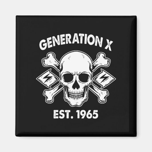 Gen X 1965 I'm 97% Sure You Don't Like Me Skull (  Magnet (Vorne)