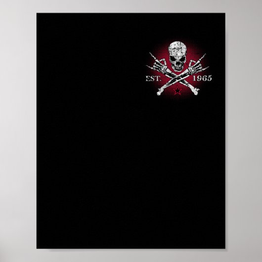 Gen X 1965 The Bad Generation Skeleton Poster (Vorne)