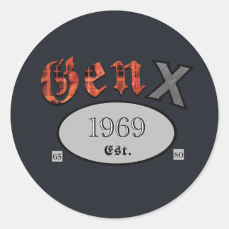 Gen X 1969 Runder Aufkleber