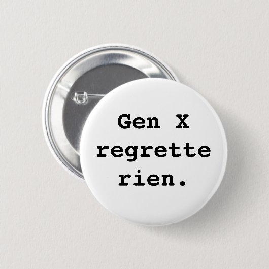 Gen X-Abzeichen Button (Vorne & Hinten)