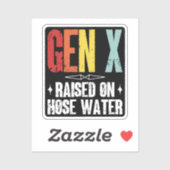 Gen X auf Schlauchwasser aufgezogen, Generation X Aufkleber (Blatt)