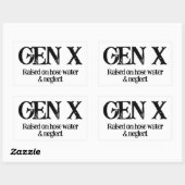 Gen X auf Schlauchwasser und Neglect-Aufkleber auf Rechteckiger Aufkleber (Blatt)