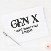 Gen X auf Schlauchwasser und Neglect-Aufkleber auf Rechteckiger Aufkleber (Umschlag)