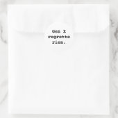 Gen X Aufkleber (Tasche)