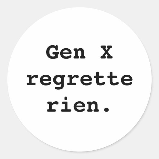 Gen X Aufkleber (Vorderseite)