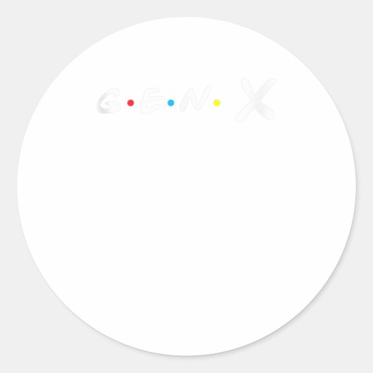 Gen X Design for Friends and Lovers 60er 70er 80er Runder Aufkleber (Vorderseite)