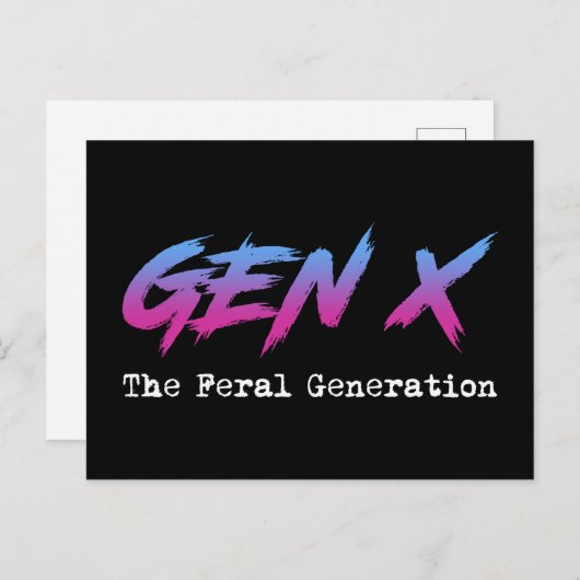 Gen X - Die Generation der Fersen Postkarte (Vorne/Hinten)