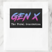 Gen X - Die Generation der Fersen Rechteckiger Aufkleber (Tasche)