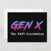Gen X - FAFO-Generation Postkarte (Vorne/Hinten)