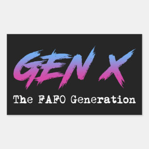 Gen X - FAFO-Generation Rechteckiger Aufkleber