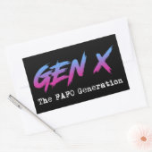 Gen X - FAFO-Generation Rechteckiger Aufkleber (Umschlag)